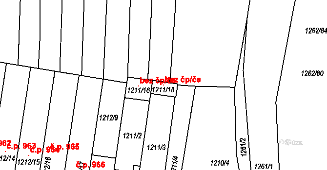 Bučovice 120939223 na parcele st. 1211/18 v KÚ Bučovice, Katastrální mapa