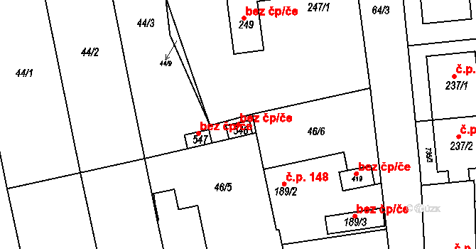 Dymokury 121095223 na parcele st. 548 v KÚ Dymokury, Katastrální mapa