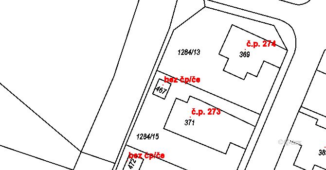 Lípa 147763223 na parcele st. 467 v KÚ Lípa u Havlíčkova Brodu, Katastrální mapa