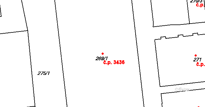 Ústí nad Labem-centrum 3436, Ústí nad Labem na parcele st. 269/1 v KÚ Ústí nad Labem, Katastrální mapa