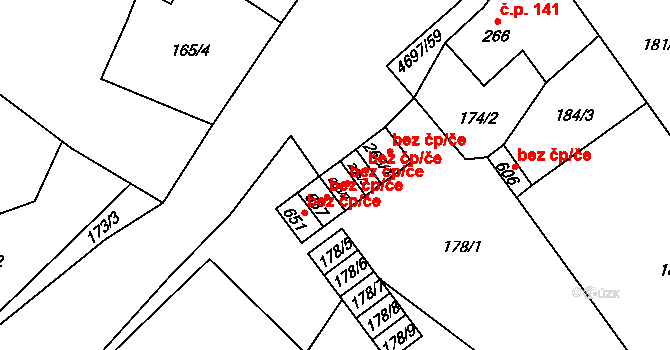 Bochov 39668223 na parcele st. 265/3 v KÚ Bochov, Katastrální mapa