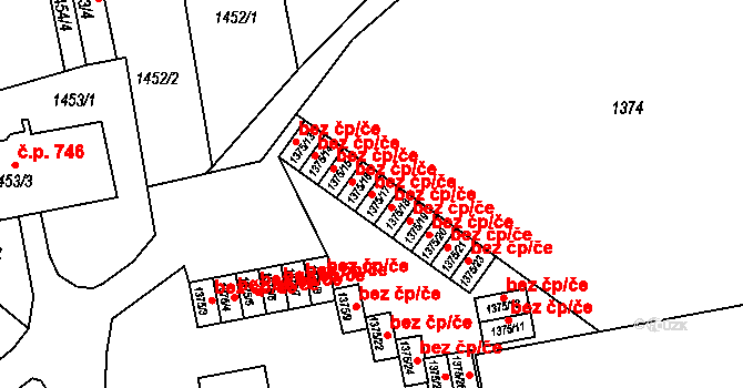 Jemnice 40153223 na parcele st. 1375/17 v KÚ Jemnice, Katastrální mapa