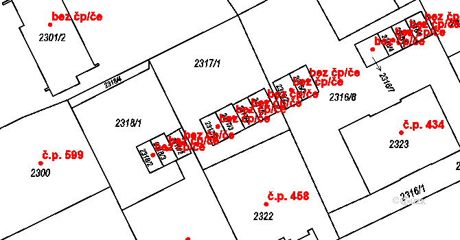 Opava 41536223 na parcele st. 2317/3 v KÚ Opava-Předměstí, Katastrální mapa