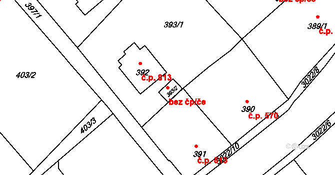 Štramberk 44881223 na parcele st. 393/2 v KÚ Štramberk, Katastrální mapa