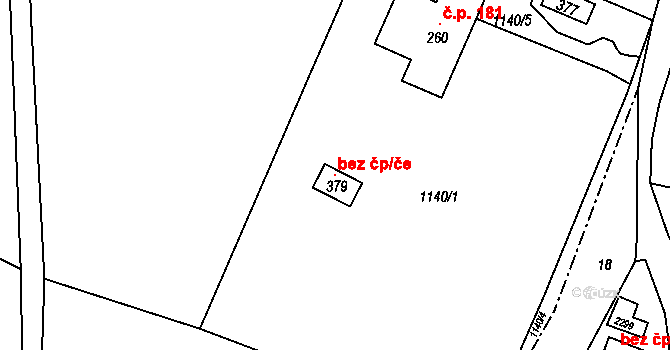 Lánov 101206224 na parcele st. 379 v KÚ Horní Lánov, Katastrální mapa