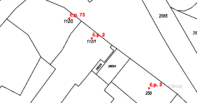 Pačlavice 2 na parcele st. 112/1 v KÚ Pačlavice, Katastrální mapa