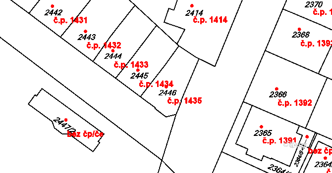 Znojmo 1435 na parcele st. 2446 v KÚ Znojmo-město, Katastrální mapa