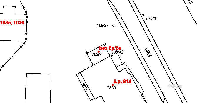 Kralupy nad Vltavou 42586224 na parcele st. 783/2 v KÚ Kralupy nad Vltavou, Katastrální mapa