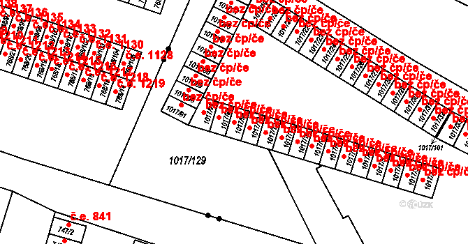 Bohumín 43981224 na parcele st. 1017/94 v KÚ Nový Bohumín, Katastrální mapa