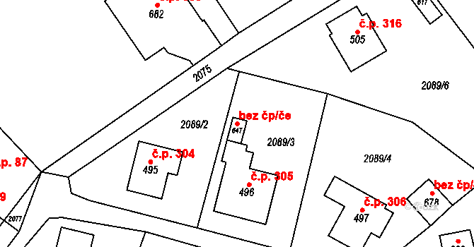 Velké Svatoňovice 45016224 na parcele st. 647 v KÚ Velké Svatoňovice, Katastrální mapa