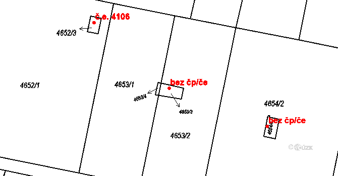 Znojmo 49518224 na parcele st. 4653/3 v KÚ Znojmo-město, Katastrální mapa