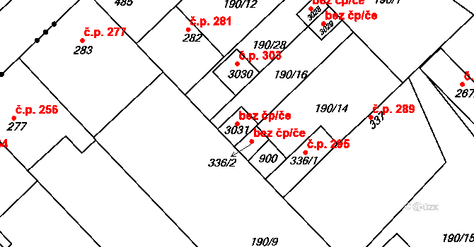 Neratovice 50310224 na parcele st. 3031 v KÚ Neratovice, Katastrální mapa