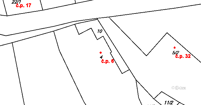 Zbyslavec 6, Míčov-Sušice na parcele st. 4 v KÚ Zbyslavec, Katastrální mapa