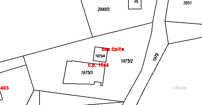 Orlová 101151225 na parcele st. 1975/4 v KÚ Horní Lutyně, Katastrální mapa