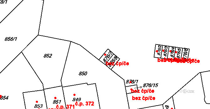 Praha 40442225 na parcele st. 876/7 v KÚ Střešovice, Katastrální mapa