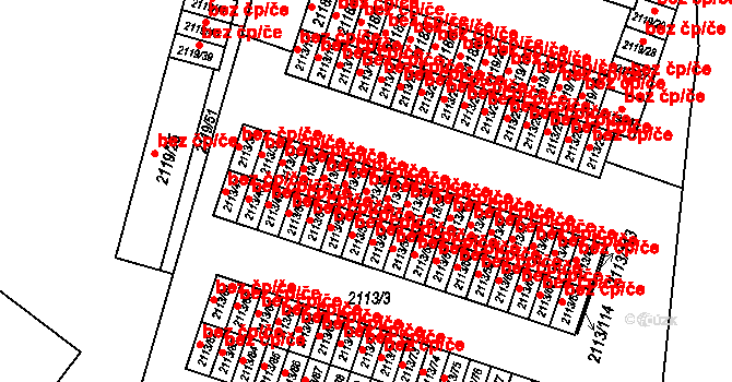 Dobruška 49816225 na parcele st. 2113/36 v KÚ Dobruška, Katastrální mapa