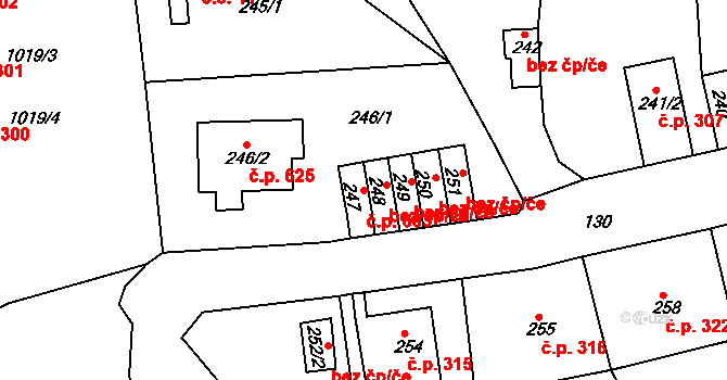 Neštěmice 663, Ústí nad Labem na parcele st. 247 v KÚ Neštěmice, Katastrální mapa
