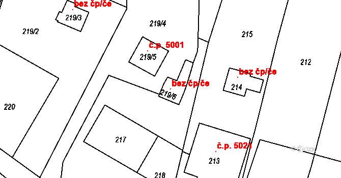 Jablonec nad Nisou 98434225 na parcele st. 219/6 v KÚ Lukášov, Katastrální mapa