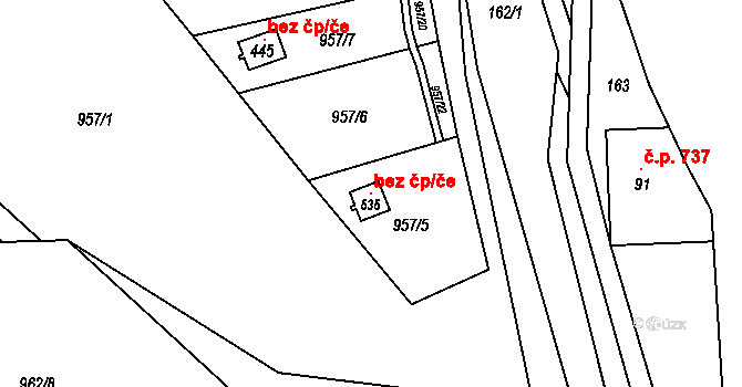 Jilemnice 115584226 na parcele st. 535 v KÚ Hrabačov, Katastrální mapa