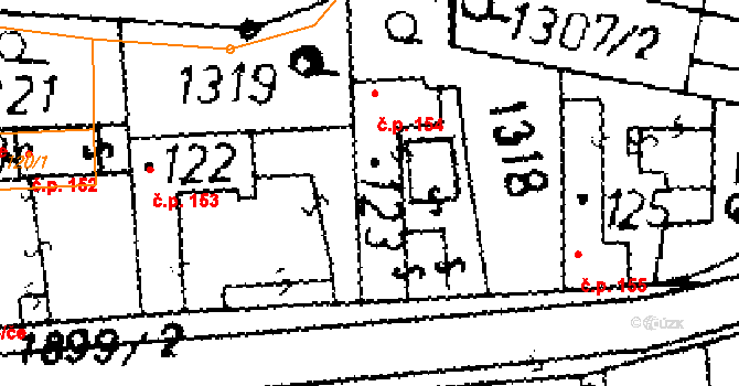 Přerov nad Labem 154 na parcele st. 123 v KÚ Přerov nad Labem, Katastrální mapa