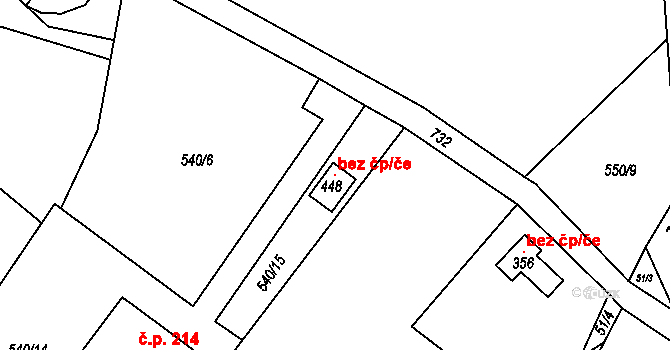 Fryšava pod Žákovou horou 120426226 na parcele st. 448 v KÚ Fryšava pod Žákovou horou, Katastrální mapa