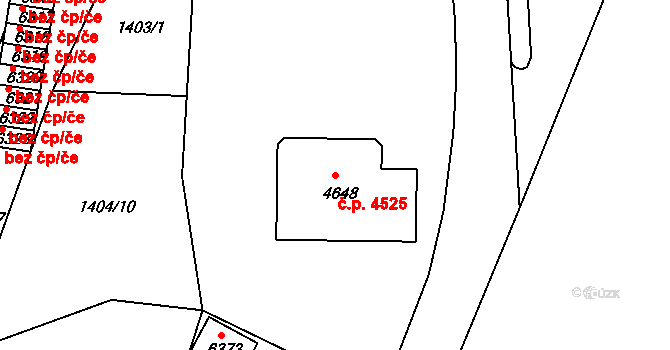 Jablonec nad Nisou 4525 na parcele st. 4648 v KÚ Jablonec nad Nisou, Katastrální mapa