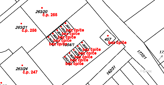 Přáslavice 38229226 na parcele st. 283/6 v KÚ Přáslavice u Olomouce, Katastrální mapa