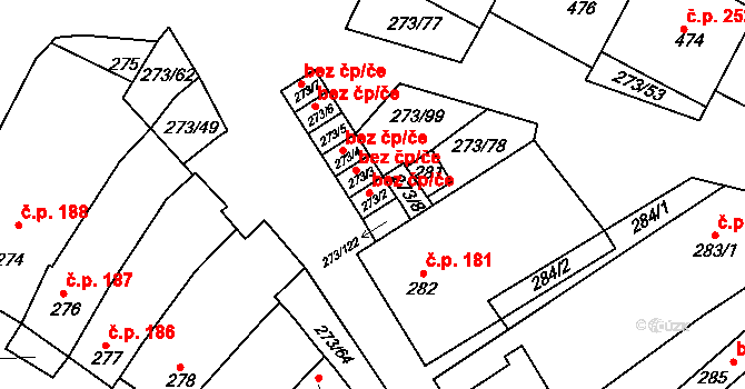 Sedlec 40653226 na parcele st. 273/2 v KÚ Sedlec u Mikulova, Katastrální mapa