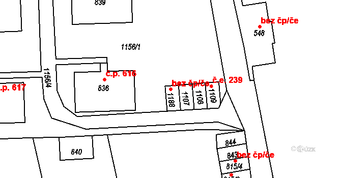 Benešov nad Ploučnicí 40682226 na parcele st. 1188 v KÚ Benešov nad Ploučnicí, Katastrální mapa