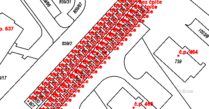 Mladá Vožice 40919226 na parcele st. 634 v KÚ Mladá Vožice, Katastrální mapa