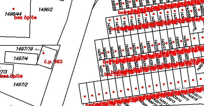 Jilemnice 43054226 na parcele st. 1420/19 v KÚ Jilemnice, Katastrální mapa