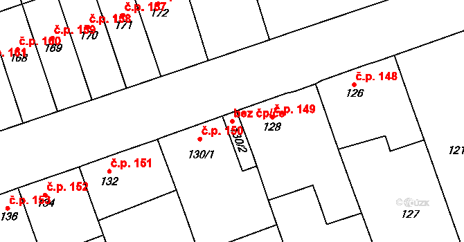 Cvrčovice 43170226 na parcele st. 130/2 v KÚ Cvrčovice u Pohořelic, Katastrální mapa