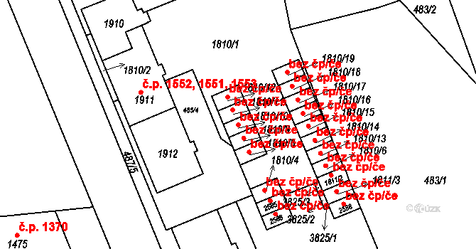 Lysá nad Labem 43413226 na parcele st. 1810/10 v KÚ Lysá nad Labem, Katastrální mapa