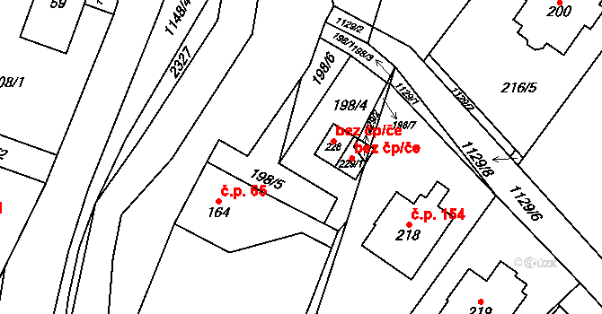 Uhelná 44310226 na parcele st. 228 v KÚ Uhelná, Katastrální mapa