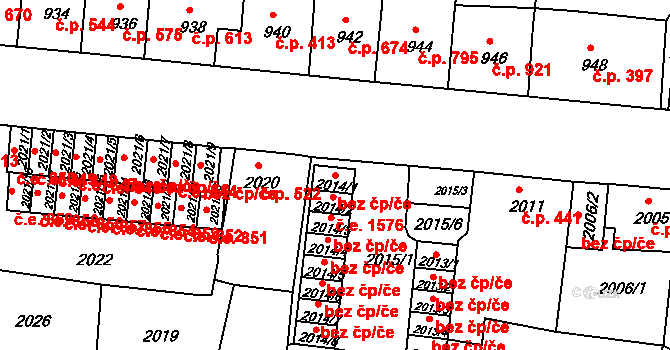 Děčín 47093226 na parcele st. 2014/1 v KÚ Děčín, Katastrální mapa