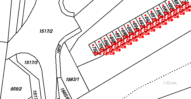 Hanušovice 47840226 na parcele st. 792 v KÚ Hanušovice, Katastrální mapa