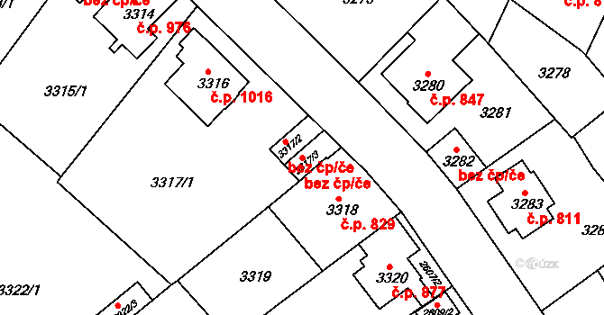 Sokolov 49732226 na parcele st. 3317/3 v KÚ Sokolov, Katastrální mapa