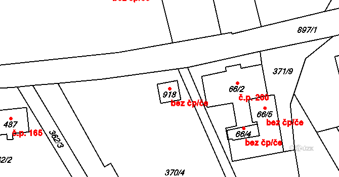 Jablonec nad Nisou 51617226 na parcele st. 918 v KÚ Kokonín, Katastrální mapa