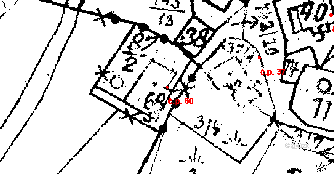 Horní Folmava 60, Česká Kubice na parcele st. 68 v KÚ Horní Folmava, Katastrální mapa