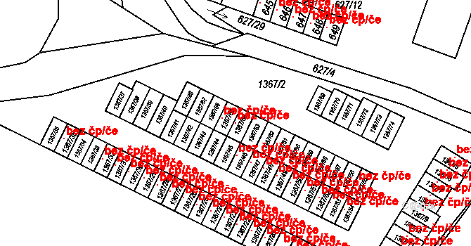 Jince 118248227 na parcele st. 1367/64 v KÚ Jince, Katastrální mapa