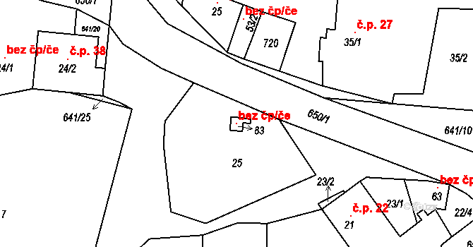 Libčeves 118555227 na parcele st. 83 v KÚ Řisuty u Libčevsi, Katastrální mapa