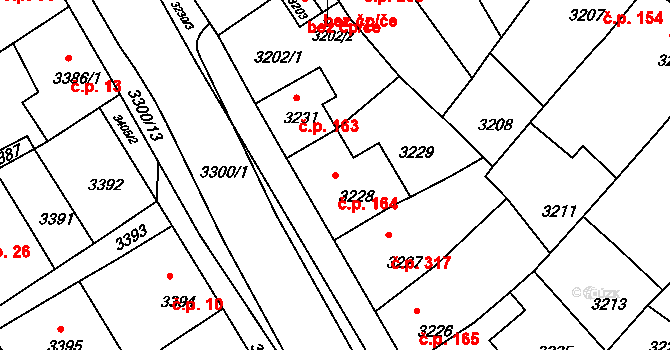 Mimoň I 164, Mimoň na parcele st. 3228 v KÚ Mimoň, Katastrální mapa