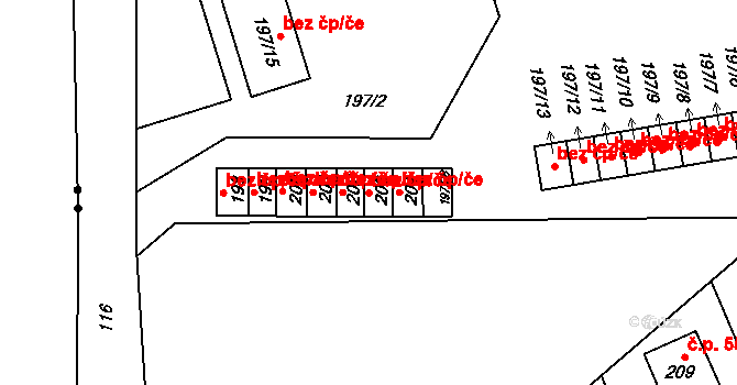 Moravský Beroun 41338227 na parcele st. 203 v KÚ Moravský Beroun, Katastrální mapa