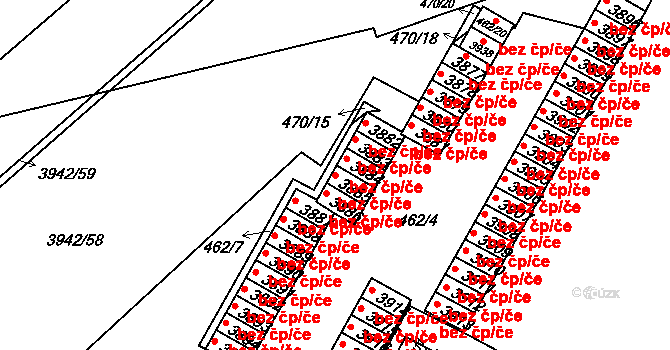 Brno 43132227 na parcele st. 3885 v KÚ Černá Pole, Katastrální mapa