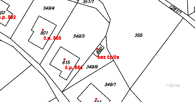 Hejnice 44272227 na parcele st. 880 v KÚ Hejnice, Katastrální mapa