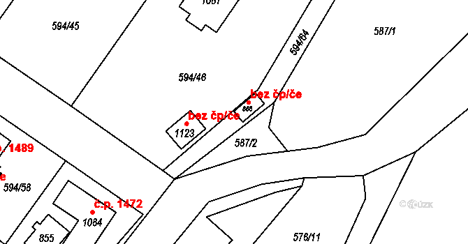 Kamenice 46141227 na parcele st. 868 v KÚ Ládví, Katastrální mapa