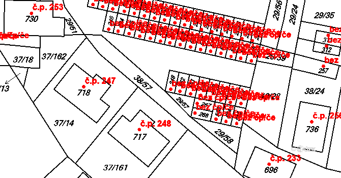 Pardubice 46743227 na parcele st. 248 v KÚ Nové Jesenčany, Katastrální mapa