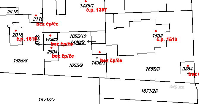 Brandýs nad Labem-Stará Boleslav 49219227 na parcele st. 1436/3 v KÚ Brandýs nad Labem, Katastrální mapa