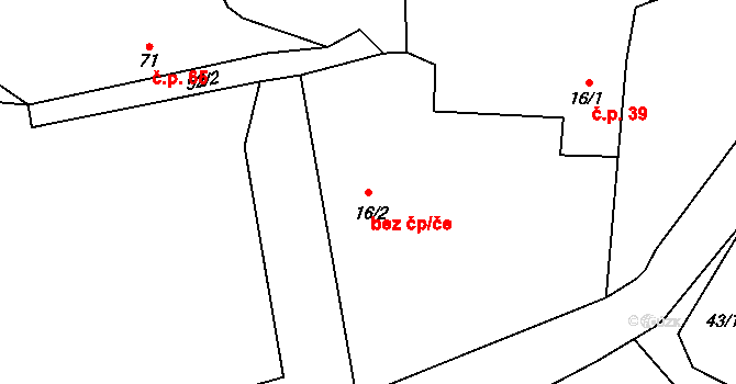 Čejetice 49526227 na parcele st. 16/2 v KÚ Mladějovice, Katastrální mapa