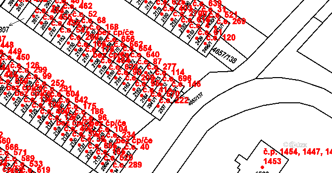 Veselí nad Moravou 696 na parcele st. 3132 v KÚ Veselí-Předměstí, Katastrální mapa